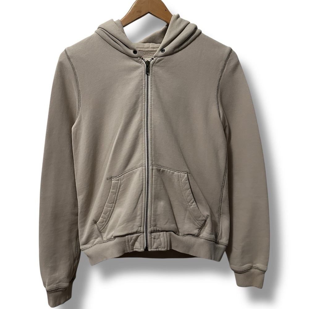 Wilfred Free Aritzia Women's Full Zip Hoodie Taupe S Minimalist Neutral Cozy